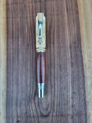 Stylo-plume Barbadás, bouleau madré de Carélie / cocobolo