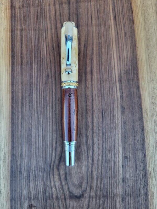 Stylo-plume Barbadás, bouleau madré de Carélie / cocobolo