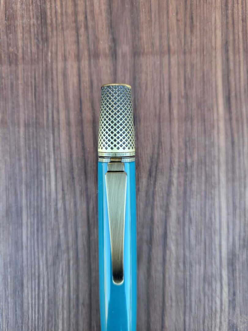 Stylo-bille Samos, galalithe bleue 4 Stylo-bille Samos, galalithe bleue – Image 4