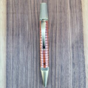 Stylo-bille Samos, sipo, padouk & placage bleu