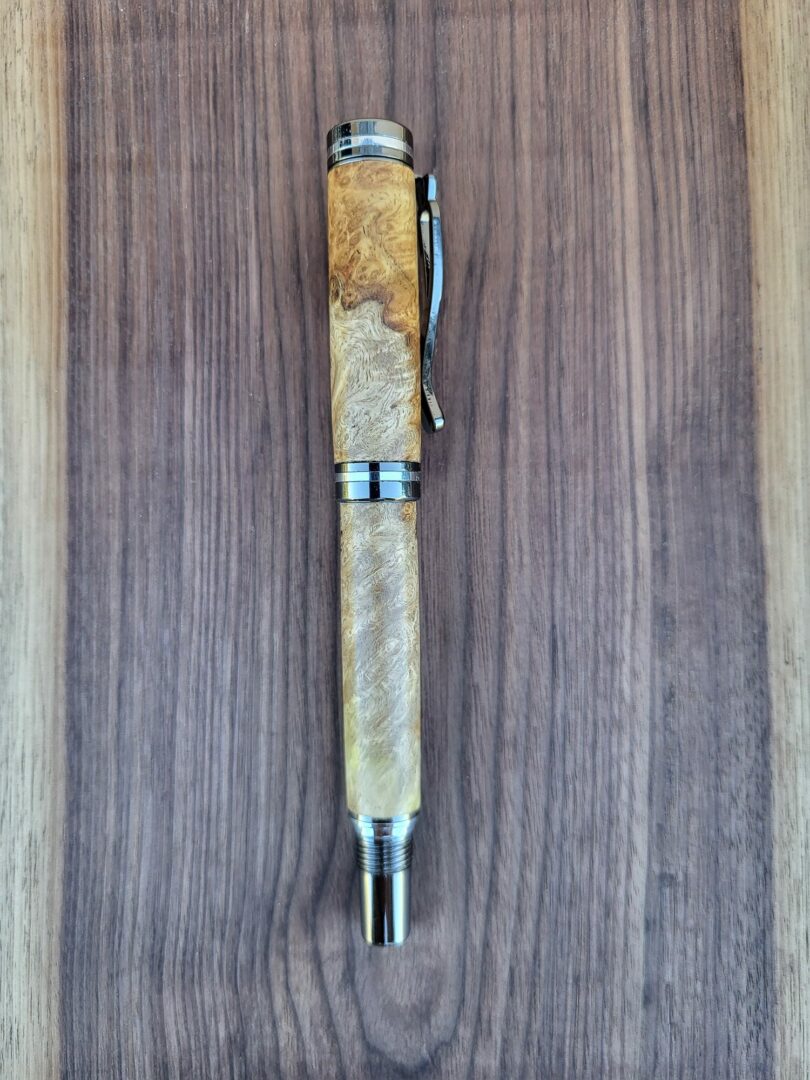 Stylo-plume Vilar, loupe d'amboine 2 Stylo-plume Vilar, loupe d'amboine – Image 2