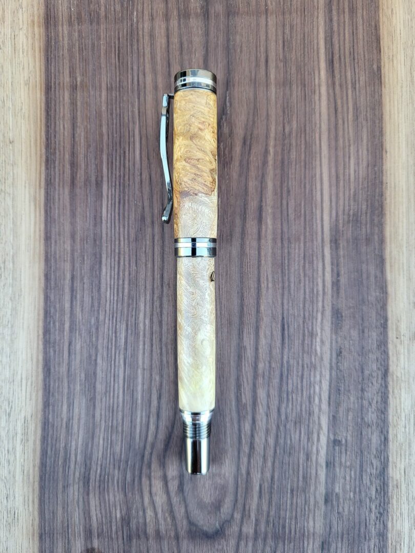 Stylo-plume Vilar, loupe d'amboine 3 Stylo-plume Vilar, loupe d'amboine – Image 3