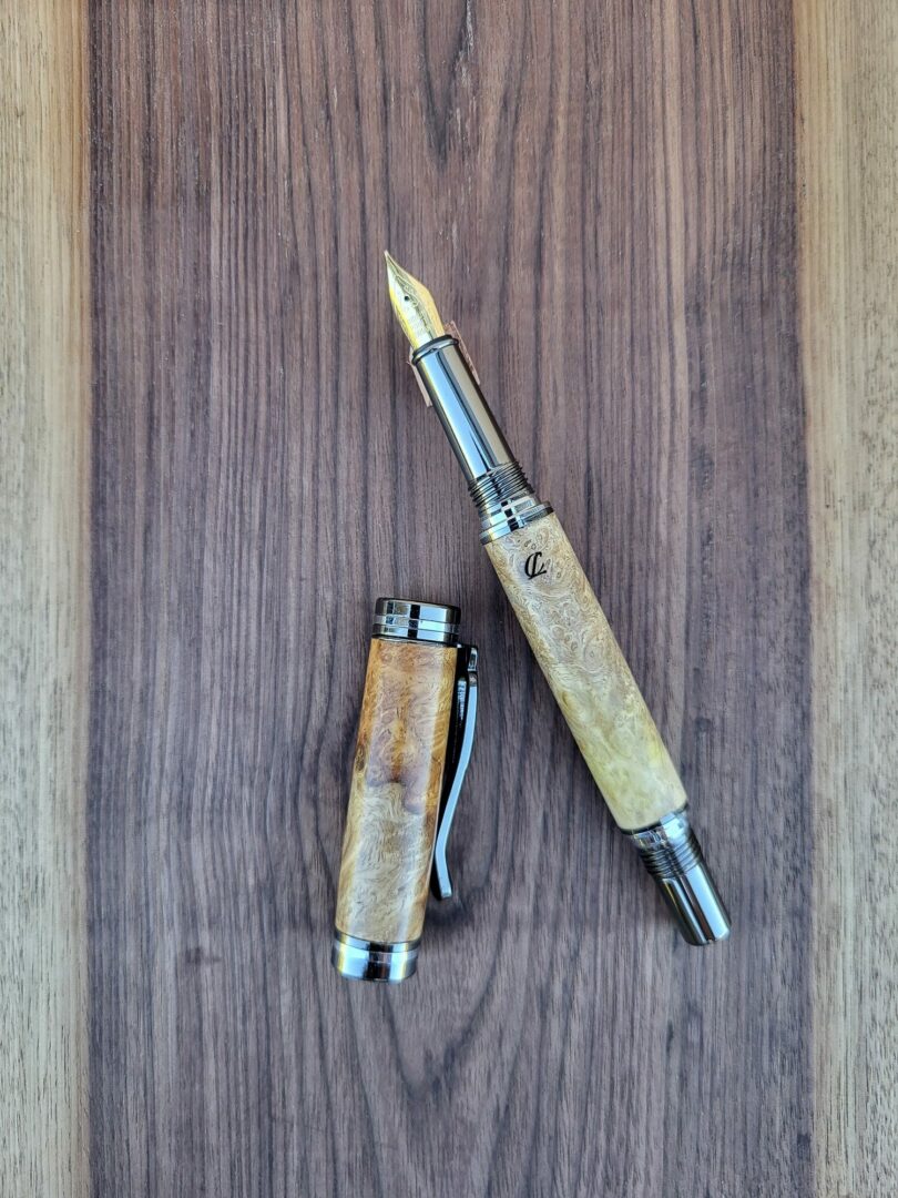 Stylo-plume Vilar, loupe d'amboine 5 Stylo-plume Vilar, loupe d'amboine – Image 5